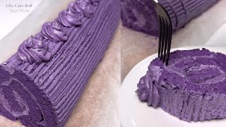 UBE CAKE ROLL | Ube Chiffon Cake Swiss Roll Style with Ube Buttercream Recipe
