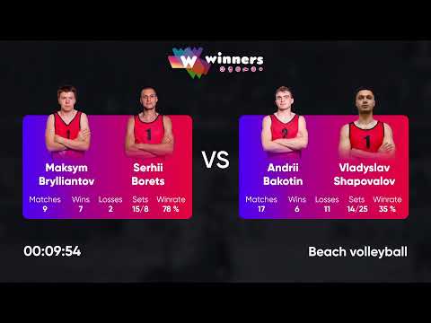 23:20 M. Brylliantov / S. Borets - A. Bakotin / V. Shapovalov 06.01.2023 | Winners Beach Volleyball