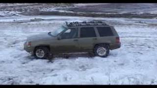 Off Road in thhe snow, Grand Cherokee, Mitsubishi Pajero, Uaz, Lexus 470