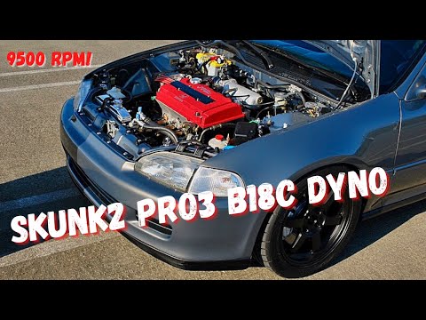 Built B18C with Skunk2 Pro 3 cams on the dyno