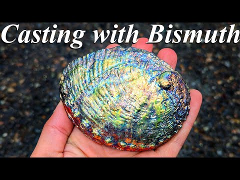 Rainbow Metal Sea Shell! Making Crystals and Metal Casting With Bismuth!
