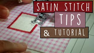 Machine Satin Stitch Tips - How to stitch curves, corners & points