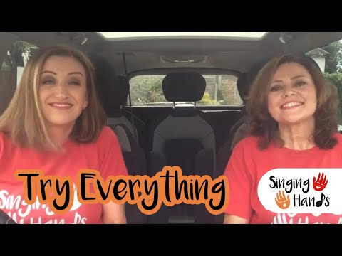 Makaton CarPark Karaoke - TRY EVERYTHING - Singing Hands