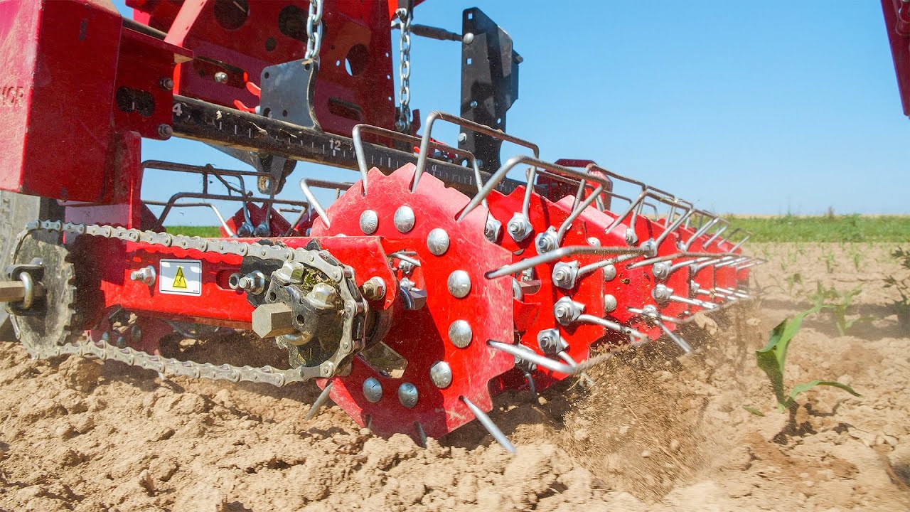 Basket Weeding Corn with a Mid-Mount Tractor