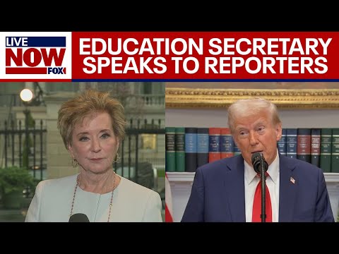 Video | Education secretary Linda McMahon speaks to reporters after Trump's order to dismantle department
