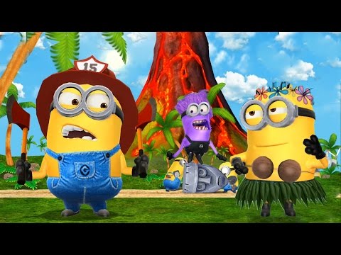 Despicable Me 2 - Minion Rush : Firefighter, Dancer And Evil Minions In Volcano Map !