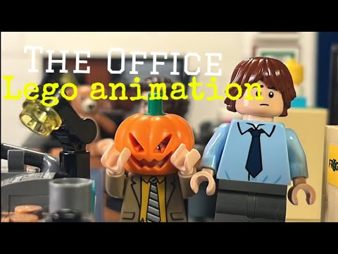 Dwight gets his head stuck into a Pumpkin [The Office] [Lego Animation]