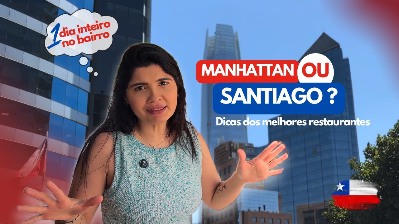 Caminhando pelo BAIRRO Mais Moderno de SANTIAGO | Dicas de ONDE COMER e visitar em SANTIAGO