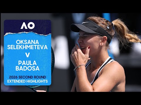 Oksana Selekhmeteva v Paula Badosa Extended Highlights | Australian Open 2026 Second Round