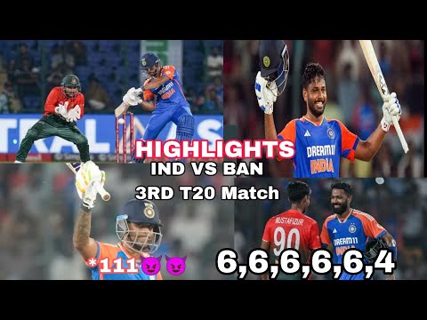 india vs Bangladesh  highlights 2024 || thriller match || India vs Bangladesh 3rd T20 2024 ||
