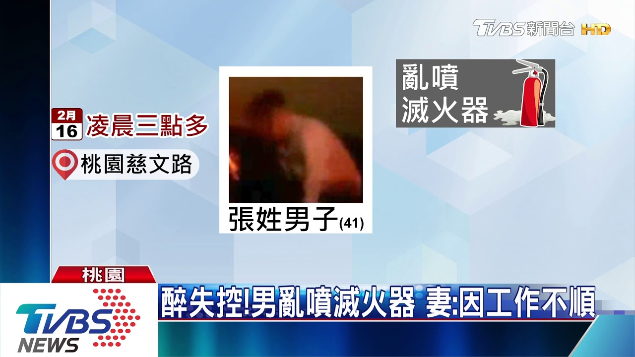 抓我啊!深夜巷弄大鬧 醉男朝警噴滅火器