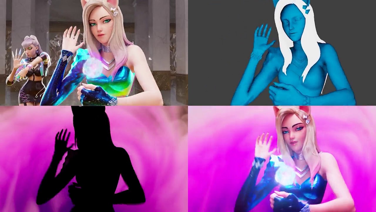 K/DA - POP/STARS and MORE //Some Animation Production Scenes