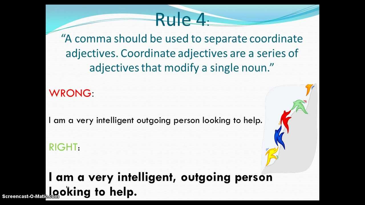 Powerpoint on Comma Rules