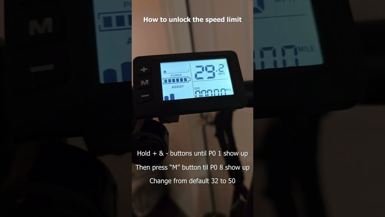 How to unlock e-bike speed limit with G51 LCD [Buzz e-bike]