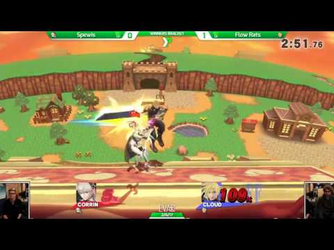 EVAC 2/6/17 - Smash 4 - Spewis (Corrin) vs Flow Rats (Cloud)