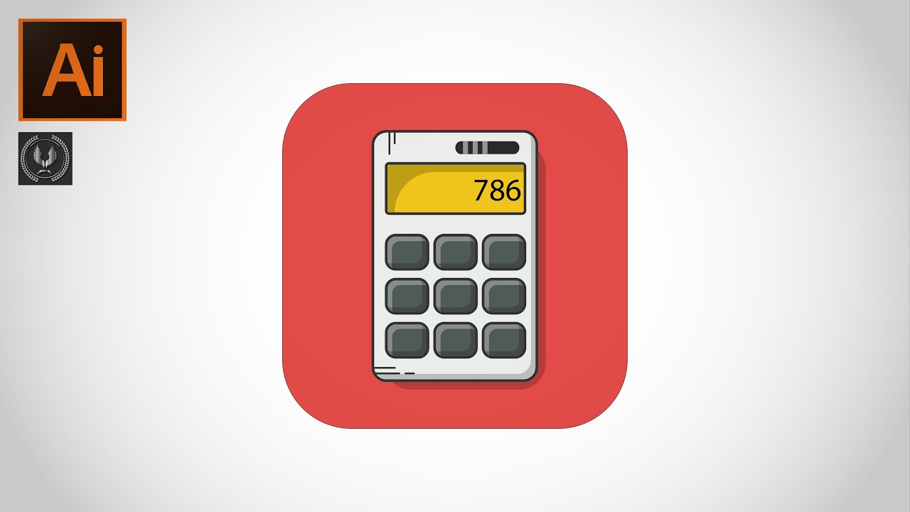 Adobe illustrator CC Tutorial - How to make a Calculator and Data Analysis Icon Design