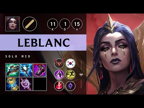 LeBlanc Mid vs Ryze - KR Grandmaster Patch 25.14