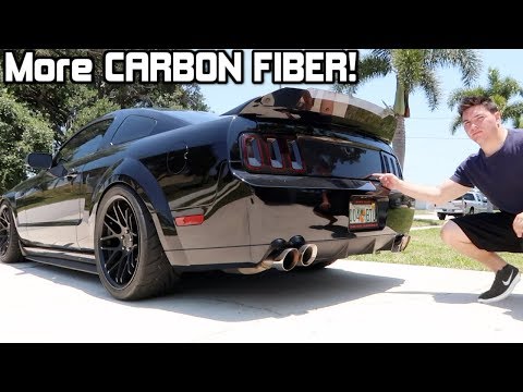 New Carbon Fiber Decklid on the Mustang! *No More Gas Cap Badge!*