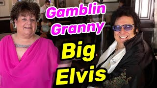 Gamblin Granny On Stage With Big Elvis Las Vegas