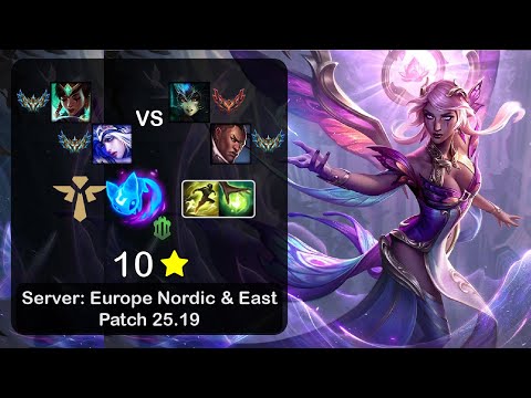 Karma Support + Ashe vs Nami + Lucian - EUNE Challenger - Patch 25.19