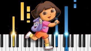 Dora the Explorer Theme Song - Piano Tutorial &amp; Sheets