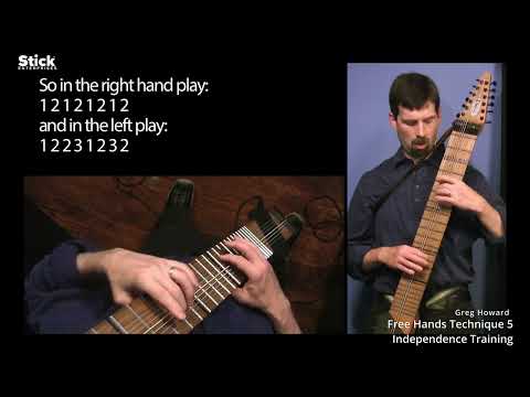Chapman stick Basic Free Hands Technique 5 Independence Training with Greg Howard