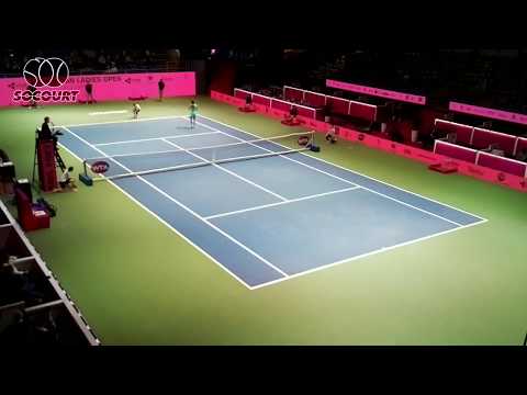 Alison Van Uytvanck perfect passing shot WTA Budapest 2018