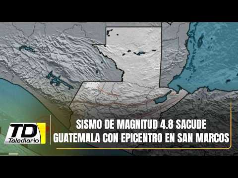 Sismo de magnitud 4.8 sacude Guatemala con epicentro en San Marcos