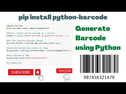 Day 93 Generate Barcode Using Python