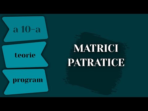 Lesson Square Matrices - Properties, Traversals - 9th Grade