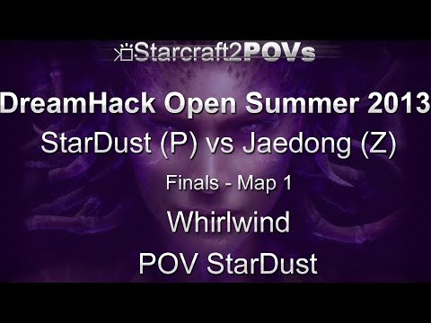 SC2 HotS - DreamHack Open 2013 - StarDust vs Jaedong - Finals - Map 1 - Whirlwind - StarDust