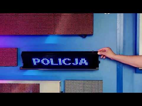 Wyświetlacz Policyjny Składny Niebieski raster P10