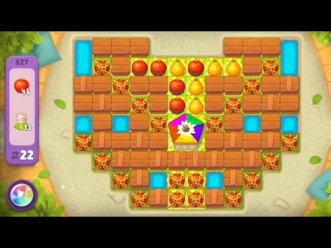 Gardenscapes Level 827 Super Hard Level No Booster All Goals Complete - Playrix Gameplay