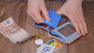 Гаманець для жінок середнього розміру з натуральної шкіри ST Leather 19495 ліловий