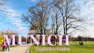 Afternoon Walk in Munich Englischer Garten | Walking Tour in Germany | 4K HDR