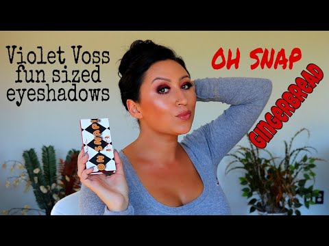 Violet Voss oh snap gingerbread fun sized eyeshadow palette tutorial & review