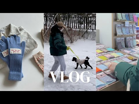 [육아 브이로그 같지만 일상 브이로그] 아기와 첫눈ㅣ예쁜 아기용품 하울ㅣ더세리프ㅣ아기 미용실 가기ㅣ동대문 원단시장 다녀오기