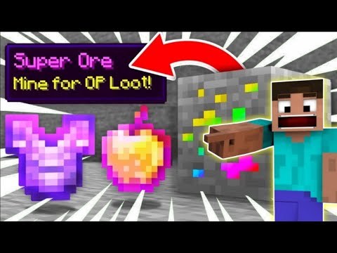 Minecraft, But ores drop OP ITEMS !!