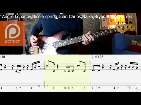 The Kooks - Naive BASS COVER + PLAY ALONG TAB + SCORE