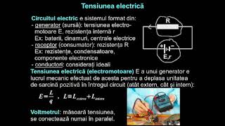 Curentul electric. Tensiunea şi intensitatea.