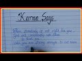 Karma Says Motivational Line Thought Quotes Calligraphy Tips To Improve Handwriting