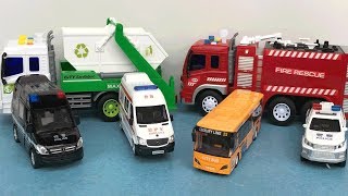 Car for kids, Learn Name and sounds Car, Ambulance, Fire truck, Police car, City Bus - Kids learn