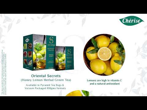 Cherise Specialiteas Oriental Secrets Honey Lemon Herbal Green Tea (2 g x 25 Pyramid Tea Bags)