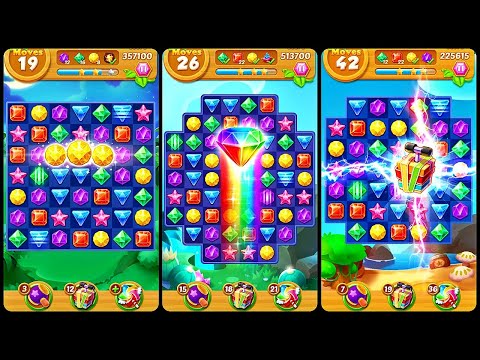Match 3 Puzzle Gameplay (Android/Match3) - Jewels Track - YouTube