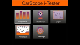 Ditex Carscope i Tester : Relative Compression, Fuel Rail Pressure sensor test, Data Logger