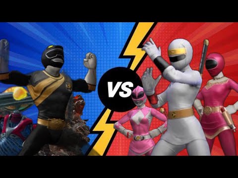 WADIDAW.!! POWER RANGERS HITAM BANTENG MELAWAN POWER RANGERS NINJA PUTIH | POWER RANGERS