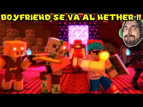 BOYFRIEND GOES TO THE NETHER !!  - FNF vs Minecraft Mobs with Pepe the Wizard (FINAL)