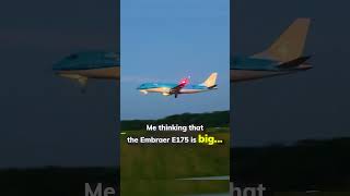 Embraer E175 VS Boeing 747 Size Comparison
