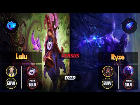 Bolulu LULU (Mid) [Summon Aery] VS RYZE - Grandmaster EUW Patch 10.9