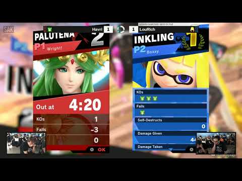 SOS 140 SSBU Losers Quarters Havri (Palutena) vs. LouRich (Snake/Inkling)